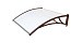Козырьки Krovent из поликарбоната 1500х930х280 молочный (корич. кронштейн)