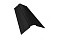 Планка конька фигурного 100x100 0,45 Drap RAL 9005 черный