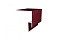 Планка околооконная сложная 250х75х18 (j-фаска) 0,45 PE с пленкой RAL 3005 красное вино