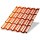 Металлочерепица МЕТАЛЛ ПРОФИЛЬ Монтекристо-S (AGNETA-20-Copper\Copper-0.5)