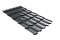 Металлочерепица "Квинта плюс3D" ("Kvinta plus3D") 0,5 Atlas X RAL 7024 мокрый асфальт