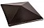 Клинкерный заборный оголовок KING KLINKER 17 Onyx black, 400*400*90 мм