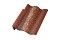 Боковая цементно-песчаная черепица Braas Адриа левая, красный